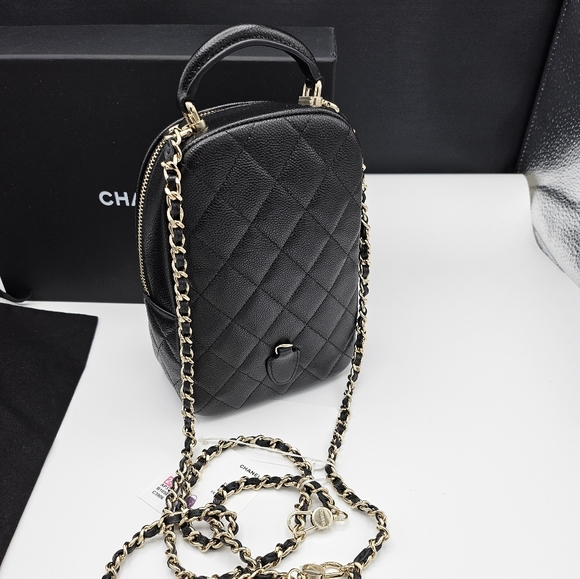 Brand new 24C authentic Chanel mini backpack in caviar leather - Picture 6 of 17